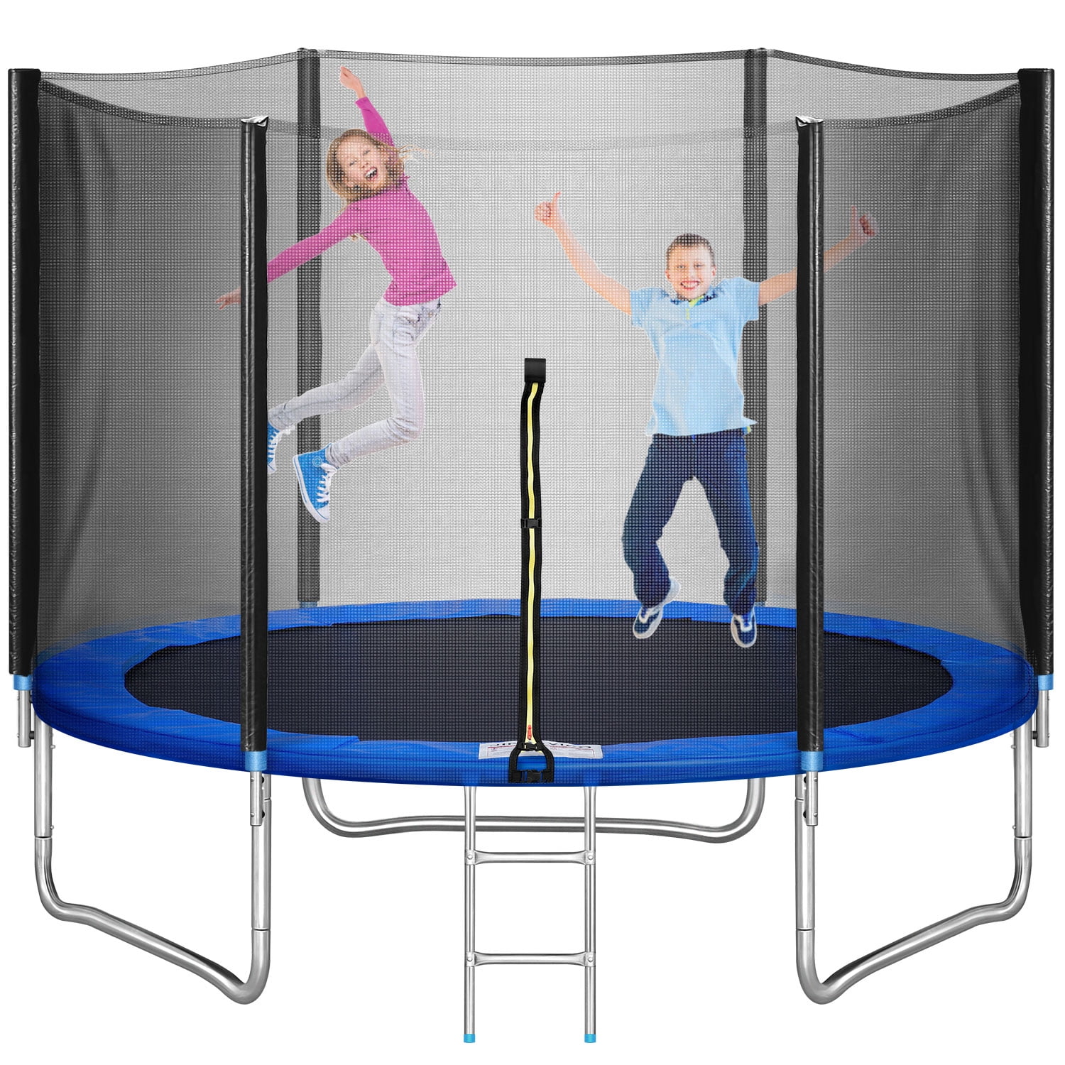 TRIPLE TREE 10 FT Trampoline with Safe Enclosure Net, 661 lbs Capacity for 34 Kids, Outdoor