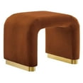 thumbnail image 1 of Modway Koda Tabouret Ou Table d'Appoint en Velours Performance 24 Pouces, Couleur Laiton Rouille, 24 Pouces, 1 of 3