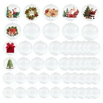 SHENGXINY 5PCS Christmas Tree Ornaments Balls,Clear Refillable Decorations,Diy Acrylic Balls Kit,Hanging Decor for Tree Window Door,Birthday Party Valentine'S Day Home Decor Transparent 2in