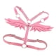 thumbnail image 3 of Cinturón elástico para mujer con forma de ángel, hecho de piel sintética para fiestas punk, festivales y fiestas de disfraces Rosado, 3 of 5