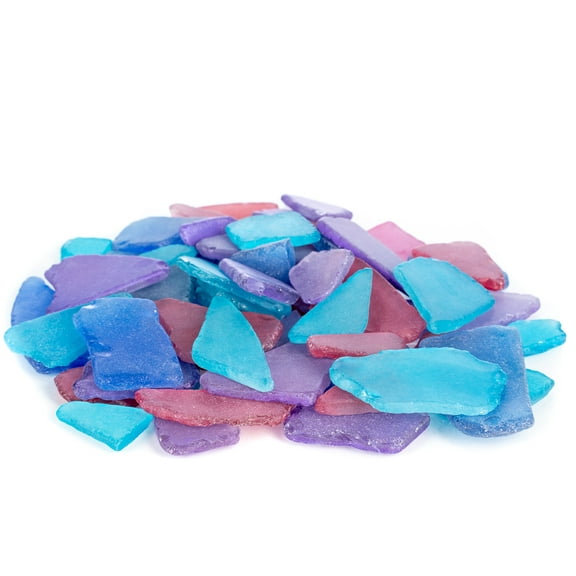 Sea Glass | Red, Dark Blue, Caribbean Blue & Purple | 11oz Sea Glass for Decor & Craft