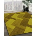 thumbnail image 3 of Ahgly Company Machine Washable Indoor Rectangle Transitional Yellow Area Rugs, 8' x 10', 3 of 7