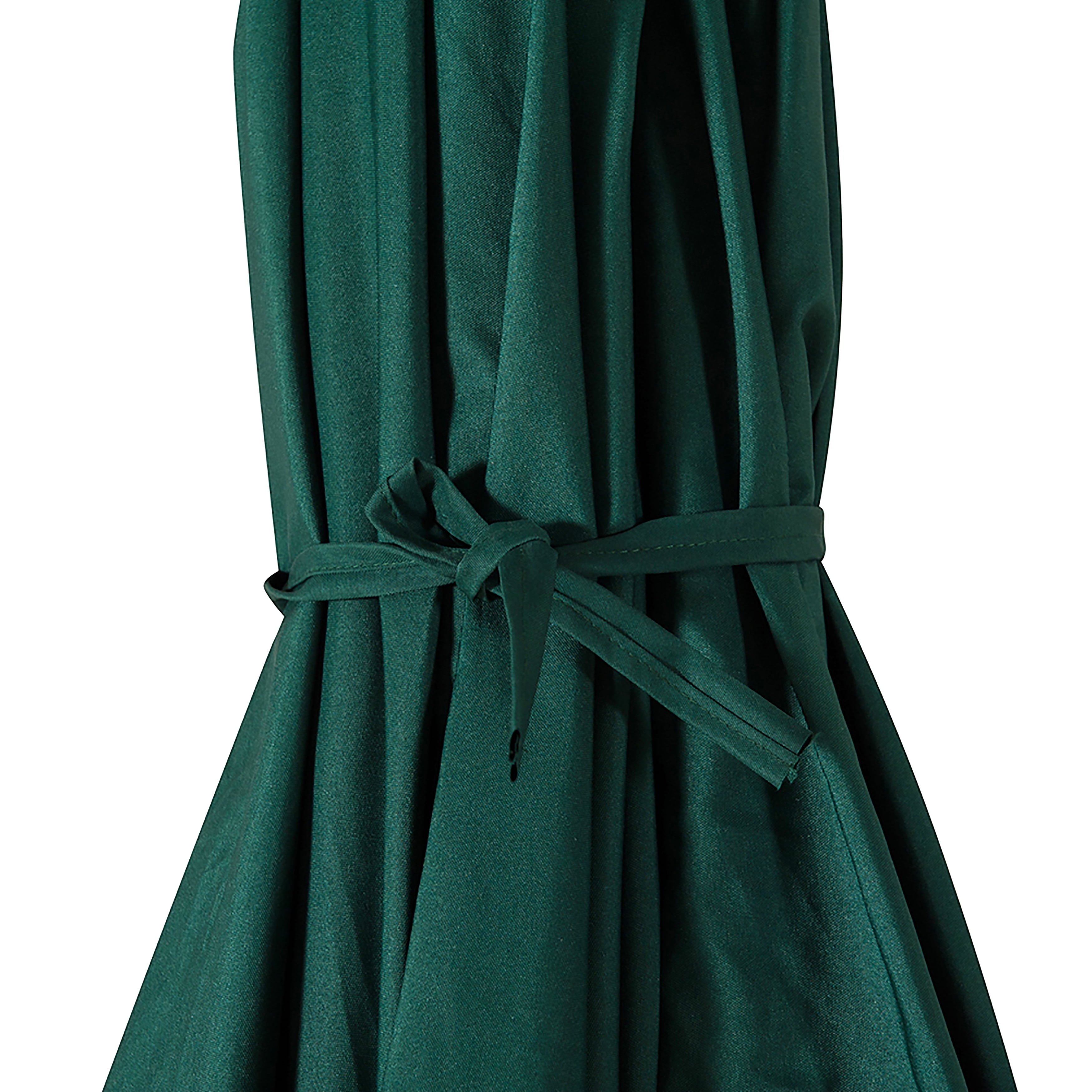 GARDEN 9 Ft Patio Umbrella w/ Round Resin Base Stand Included for Outdoor Shade, Dark Green