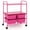 Hot Pink, variant on Costway 4Drawer Rolling Storage Cart shelf Scrapbook Paper Office School Organizer Clear