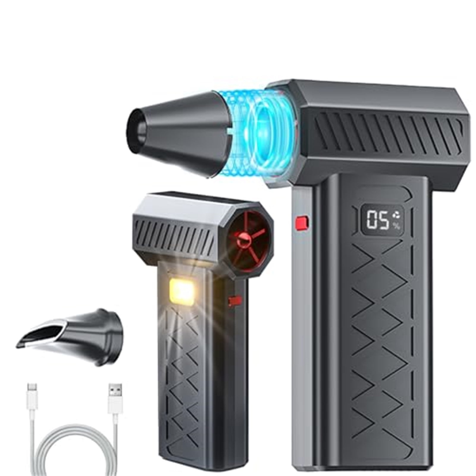 5000W Portable Car Heater - Thermal Snow Blower for Windshield Defrost, Vehicle Defroster with Efficient Turbine Fast Ice Removal Tool