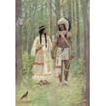 thumbnail image 2 of Kirk, Maria 24x32 White Modern Wood Framed Museum Art Print Titled - Pleasant was the journey homeward from Story of Hiawatha 1910, 2 of 4