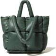 thumbnail image 2 of Bolso de mano grande acolchado de algodón, bolso de diseñador acolchado, bolso de hombro grande a la moda para mujer, suave, 2 of 4