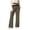 A486 Coffee, variant on Straight Leg Yoga Pants for Women Elastic Contrast Waistband Lounge Trousers Lightweight Quick-Dry Sweatpants Casual Workout Bottoms