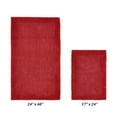 thumbnail image 2 of Better Trends 2 Piece Premium Bathroom Rug Set 100% Cotton Soft Tufted Reversible Bath Rug Water absorbent Bath Mat Ideal for Bathroom Shower and Tub Use, Edge Collection Red (17" x 24" | 24" x 40"), 2 of 5
