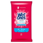 Wet Ones Wipes for Hands & Face, 20 Count Travel Pack (Pack of 5) 100 Wipes Total (Anti Bacterial)