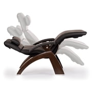 Human Touch PC-420 Classic Manual PLUS Perfect Chair Series 2 Dark Walnut Wood Base Zero-Gravity Recliner - Sand Top Grain Leather - In-Home White Glove Delivery