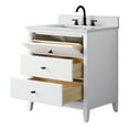 thumbnail image 3 of Vanity Art 30" Bathroom Vanity with Sink and Engineered Marble Top, Freestanding Storage Cabinet with 2 Drawers and 1 Flip Down Tray, 3 of 8
