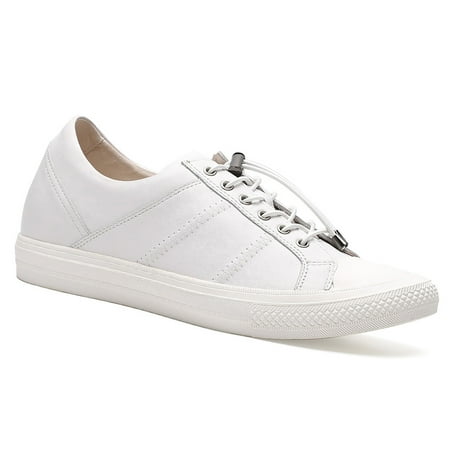 

CMR CHAMARIPA Mens Casual Shoes White Walking Sneakers Elevator Skate Shoes Height Increasing 2.36