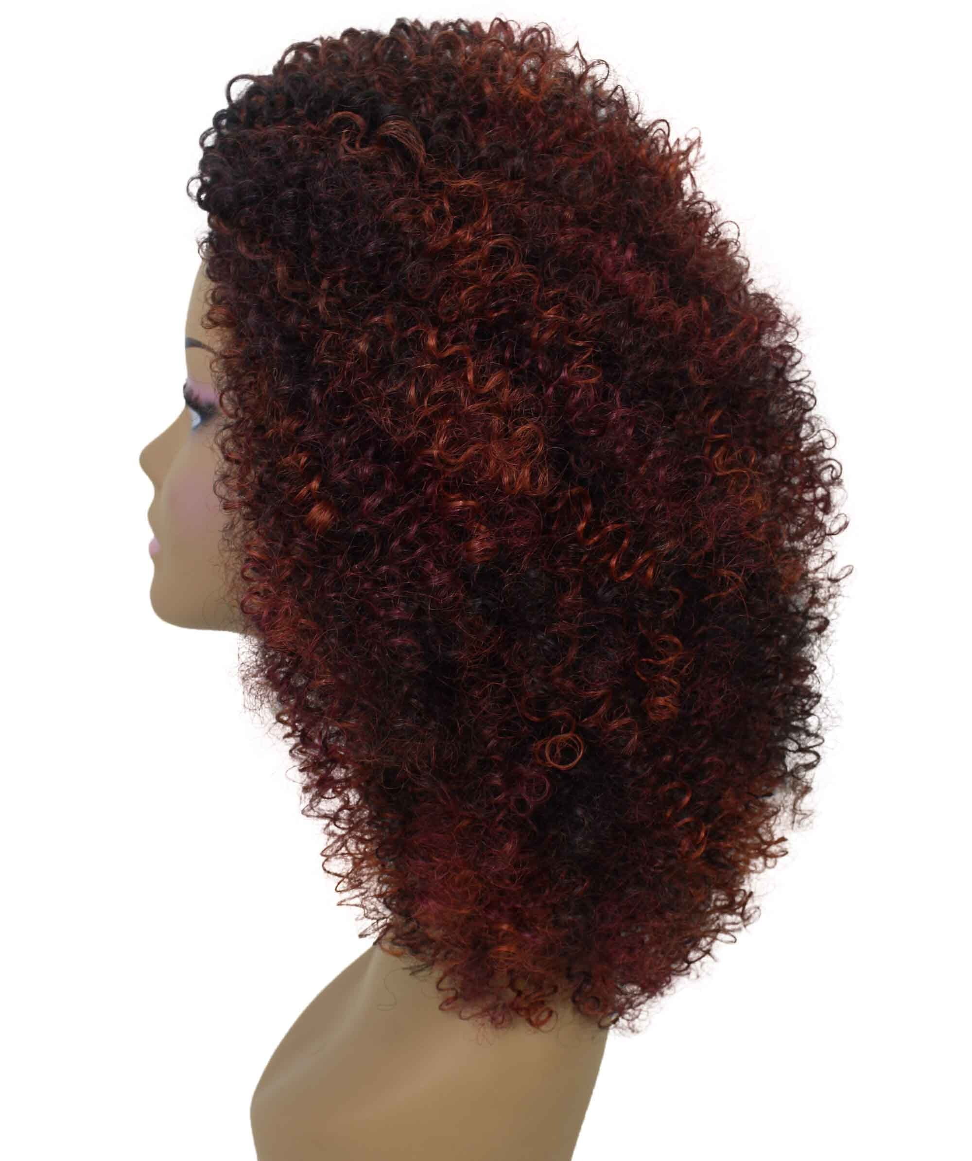 LUXLUXE Zenobia Curly Kinky 18 in Long Half Wig Mix Human Hair and Synthetic Fibers