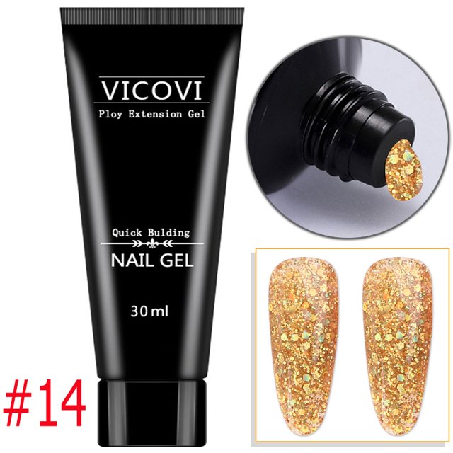30ml Polygel O Acrigel Uñas Para Decoración De Purpurina