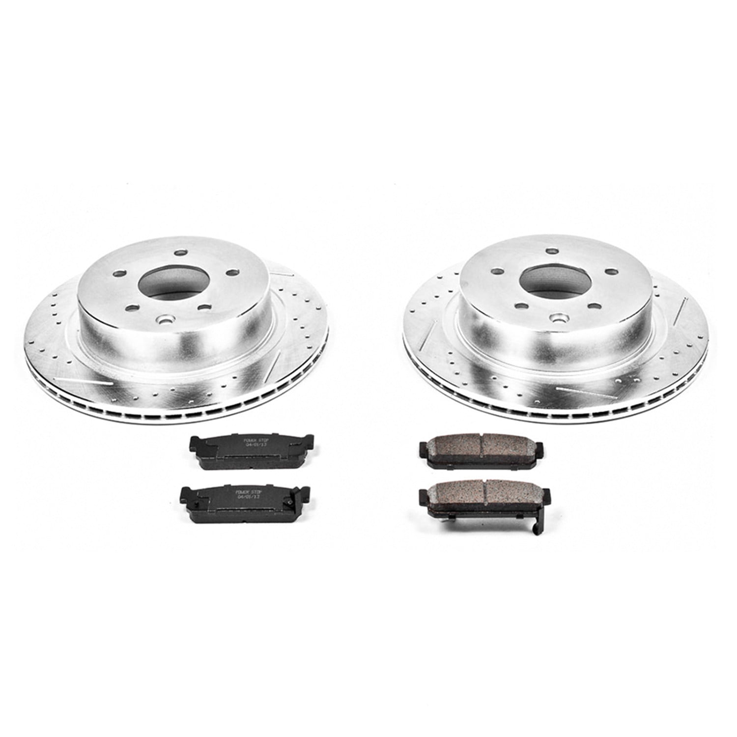 PowerStop Rear Z23 Evolution Sport Carbon-Fiber Ceramic Brake Pad and Drilled & Slotted Rotor Kit Fits: INFINITI Select Models K5032