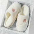 thumbnail image 7 of Diamond Quilting With Two Tone Slippers Women Fuzzy House Slippers With Memory Foam Slip On House Shoes Warm Cozy Slipper Indoor Washable Bedroom Shoes White 40, 7 of 7