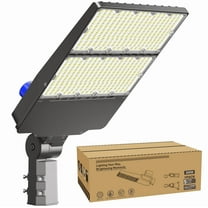 Adewalk LED Parking Lot Light 300W, 45,000LM 6500K Light with Dusk to Dawn Photocell, Adjustable Slip Fitter Mount, IP66 Waterproof, Commercial LED Area Security for Parking Lot, Roadway