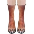 thumbnail image 5 of CUITING Unisex 3D Print Simulation Animal Paw Hoof Adult Children Elastic Cotton Socks Adult Tiger, 5 of 8