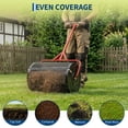 thumbnail image 6 of Efficient Compost and Peat Moss Spreader – 24 Inch Lawn & Garden Seeder Roller with Adjustable T-Shaped Handle, Side Latches, Powder-Coated Metal – Spreads Grass Seed, Topsoil, Fertilizer, Manure, 6 of 7