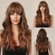 thumbnail image 1 of Peluca de cabello sintético ondulado para mujer, pelo largo, marrón, Rubio, Natural, fiesta diaria, Cosplay, parte media, fibra resistente al calor, 1 of 4