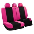 thumbnail image 1 of FH Group Light & Breezy Flat Cloth Car Seat Cover Set For Car Truck SUV Van Pink - Rear, 1 of 5