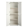 Mainstays 4-Door 5' Storage Cabinet, White Stipple