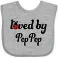 thumbnail image 3 of Inktastic Loved by Pop Pop Boys or Girls Baby Bib, 3 of 4