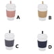 thumbnail image 4 of Bearachild Taza de café de trigo Taza de té de estilo simple con tapa Tazas montadas en el vehículo Vaso de sellado Vasos para viajes Type2 NO2, 4 of 6