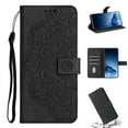 thumbnail image 1 of TECH CIRCLE Fit for Samsung Galaxy S20 (6.2 inch) Wallet Case with Wrist Strap,Embossed Pattern PU Leather Anti-scratch Magnetic Flip Kickstand Card Holder Shockproof Phone Case,Black, 1 of 10