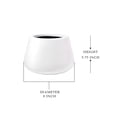 thumbnail image 3 of Serene Spaces Living Small White Fiberstone Pot, 8" Diameter & 5.75" Tall, 3 of 3