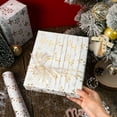 thumbnail image 4 of OAS Christmas Wrapping Paper Roll - 3D Embossed Gold Foil Metallic Shine Snowfalkes Gift Wrap for Christmas, Winter Holiday, New Year Celebration - Mini Roll - 17 Inch x 33 Feet, 4 of 12