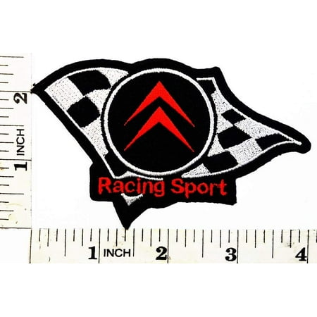 4 Inches Team Patch (Citroen Racing Sport Cars Team patch Symbol Jacket T-shirt Embroidered Patch 4 x 2.5 x 0.2 inches Logo Sew Ironed On Badge Embroidery Applique)