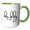 Green/White, variant on 3drose, Typography of Daddy Est 2025, 11oz Mug