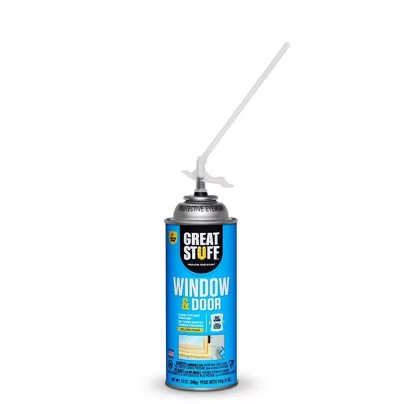 Great Stuff Window, Door Insulating Spray Foam Sealant, 12Oz, Weatherseal, Draft