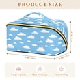 thumbnail image 4 of FORMRS Makeup Bag Travel Cosmetic Organizer for Women Fold Flat Zipper Pouch with Handle, Cartoon Cloud Pattern, 4 of 8