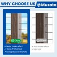thumbnail image 4 of Muzata 40 fundas protectoras de acero inoxidable T316 de 1/8 de color negro, kit de barandilla de cable, funda protectora de hardware para postes de madera de cuerda de alambre de 1/8" CR13, 4 of 5