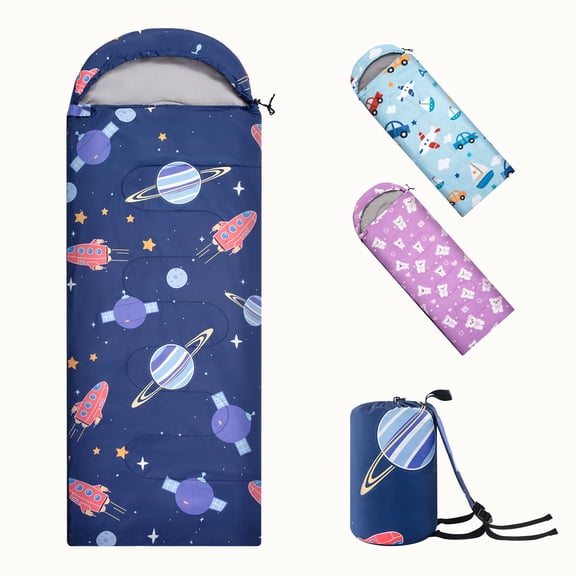 Himzoring Kids Sleeping Bag for Camping, Lightweight Waterproof Cold Weather Children Sleeping Bag for Boys and Girls