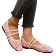thumbnail image 5 of EKVAHL Women's Polka Dots Mesh Ballet Flats Bowknot Pointed Toe Ballerina Flats Closed Toe Comfortable Casual Work Shoes, 5 of 6