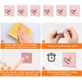 thumbnail image 4 of Gancho De Pared Adhesivo, 6 Piezas Gancho De Pared 3M Gancho para Toallas para Baños Cocinas Gancho Adhesivo Impermeable Sin Perforación Aleación De Aluminio,Rosado, 4 of 5