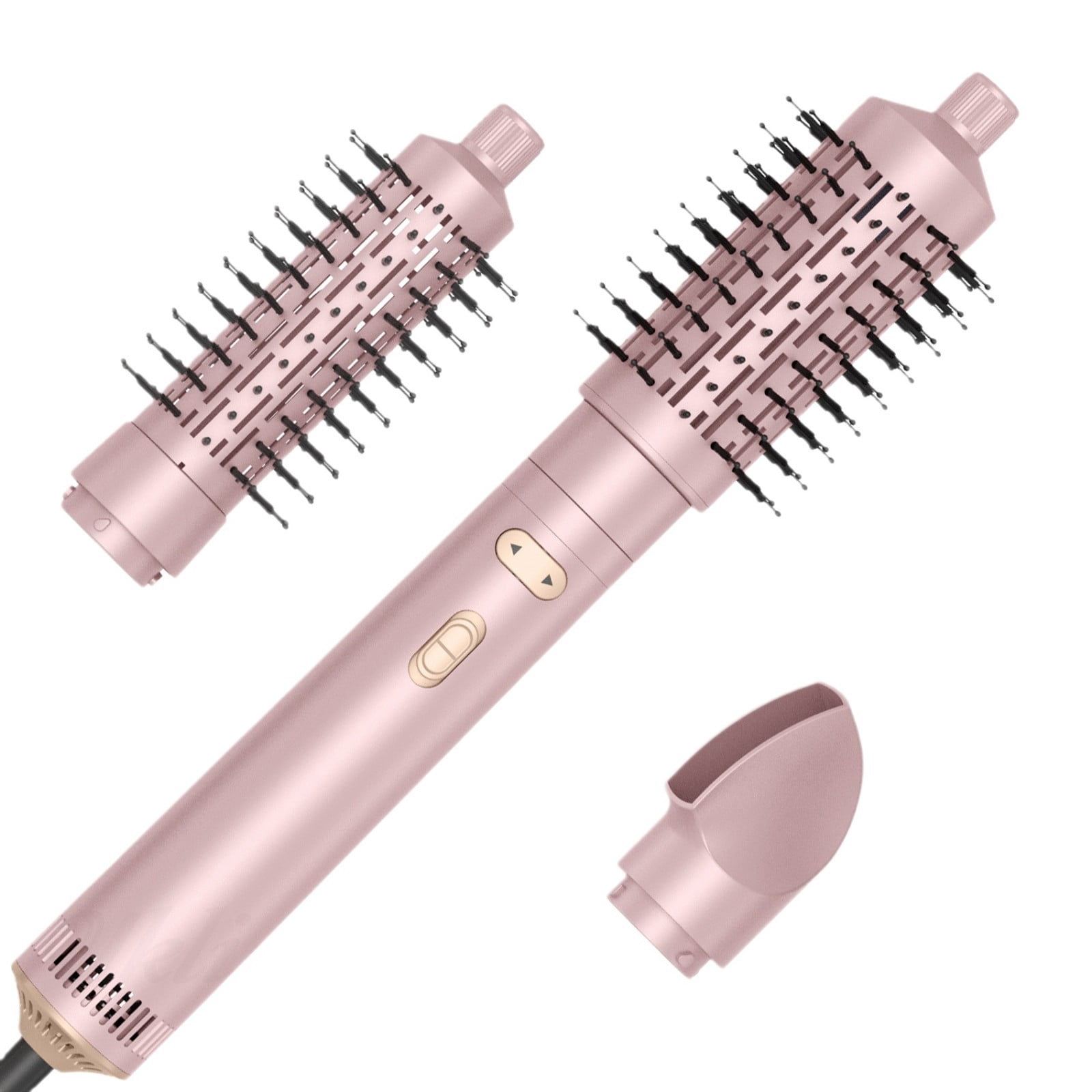 3-in-1 Rotating Hot Air Brush Styler, Professional Ionic Hair Dryer Brush Set with 3 Interchangeable Heads for Volumizing, Smoothing, and Creating Salon-Quality Blowouts