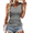Grey, variant on Womens Tank Tops Summer Ruched Top V Neck Sleeveless Drawstring Side Casual Trendy Shirts