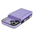 thumbnail image 3 of Wallet Case for iPhone 16 Crossbody with Card Holder Shoulder Strap, Magnetic Flip Folio Purse Case Kickstand PU Leather Shockproof Protective Cover for iPhone 16, Purple, 3 of 9