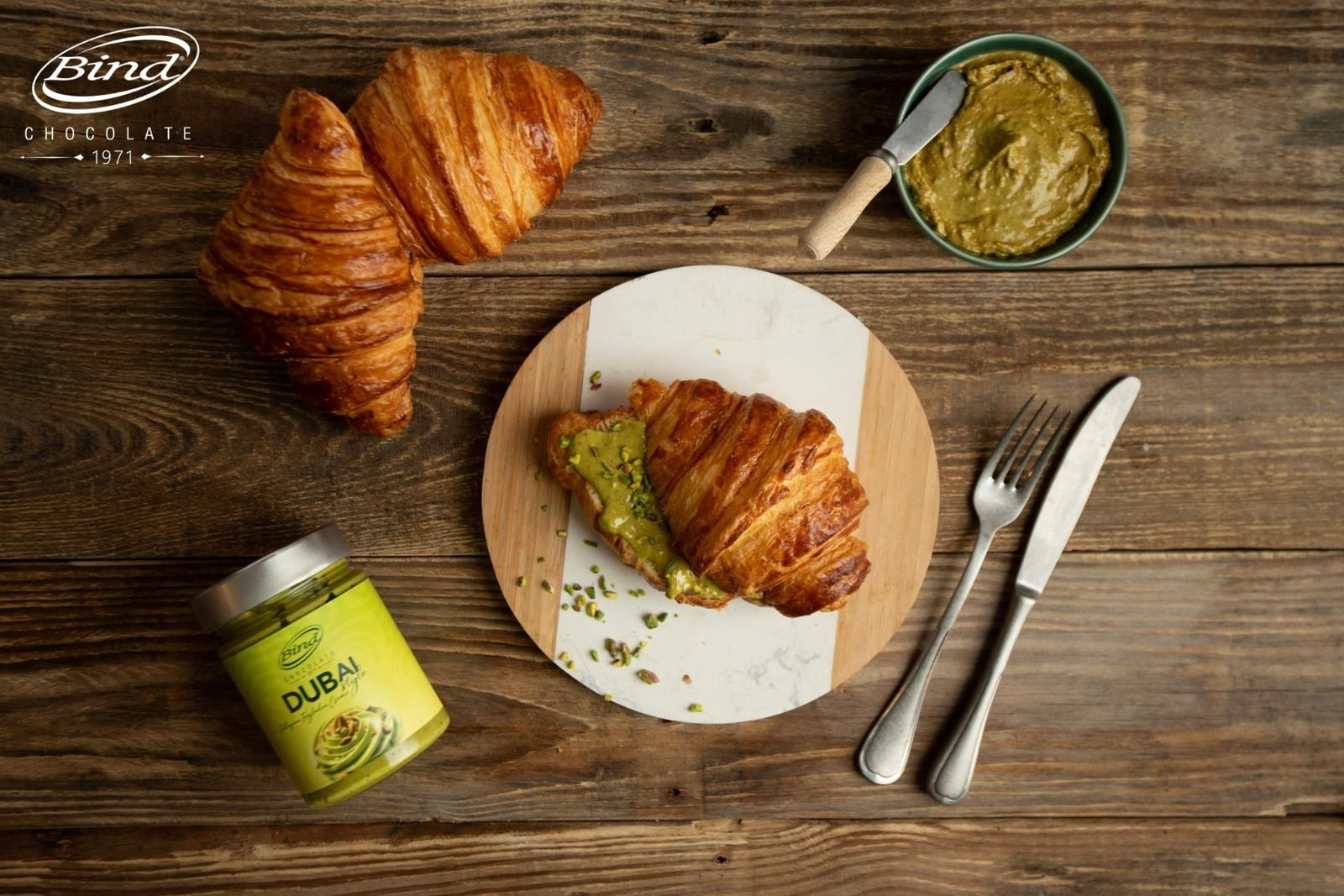 Bind Pistachio and Kadayif Spread / Cream, Shelf-Stable, 12.35 oz (350g)