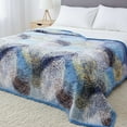 thumbnail image 3 of DaDa Bedding Swirly Navy Blue Lagoon Abstract Mink Flannel Fleece Throw Blanket (XY9897), 3 of 11