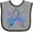 Heather and Black, variant on Inktastic Thyroid Cancer Awareness with Butterfly Ribbon Words Boys or Girls Baby Bib