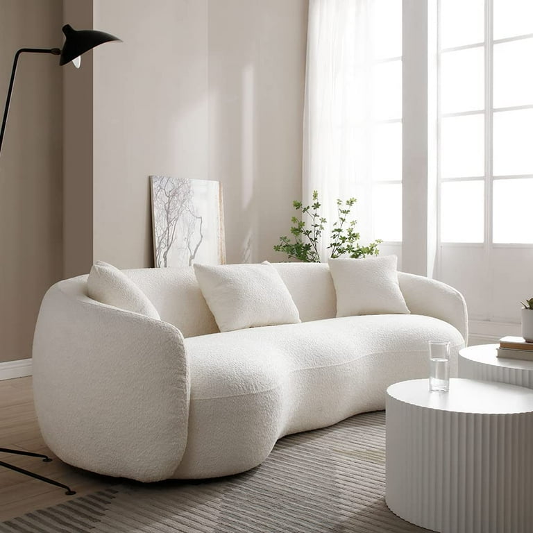 Curved small sale couch