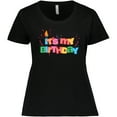 thumbnail image 3 of Inktastic It's My Birthday Letters Women's Plus Size T-Shirt, 3 of 5