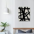 thumbnail image 4 of Nawypu Framed Abstract Wall Art Canvas Set Lines Pictures Modern Mid Century Boho Wall Decor Minimalist Abstract Black Stroke Lines Canvas Painting Artwork Living Room Bedroom Home Office, 4 of 5