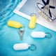 thumbnail image 5 of 4 Pcs Floating Foam Key Plastic Keychain, Approx 9cm Pill Shaped Floating Keychain Floating Keyring for Boating Fishing, Sailing and Outdoor Sports, 5 of 5